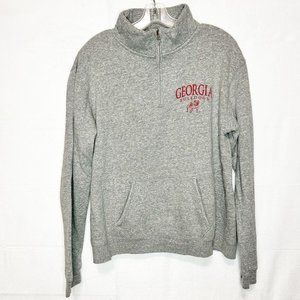Triblends Sweats Georgia Bulldogs UGA Men's 1/4 Zip Sweatshirt Vintage Size XL
